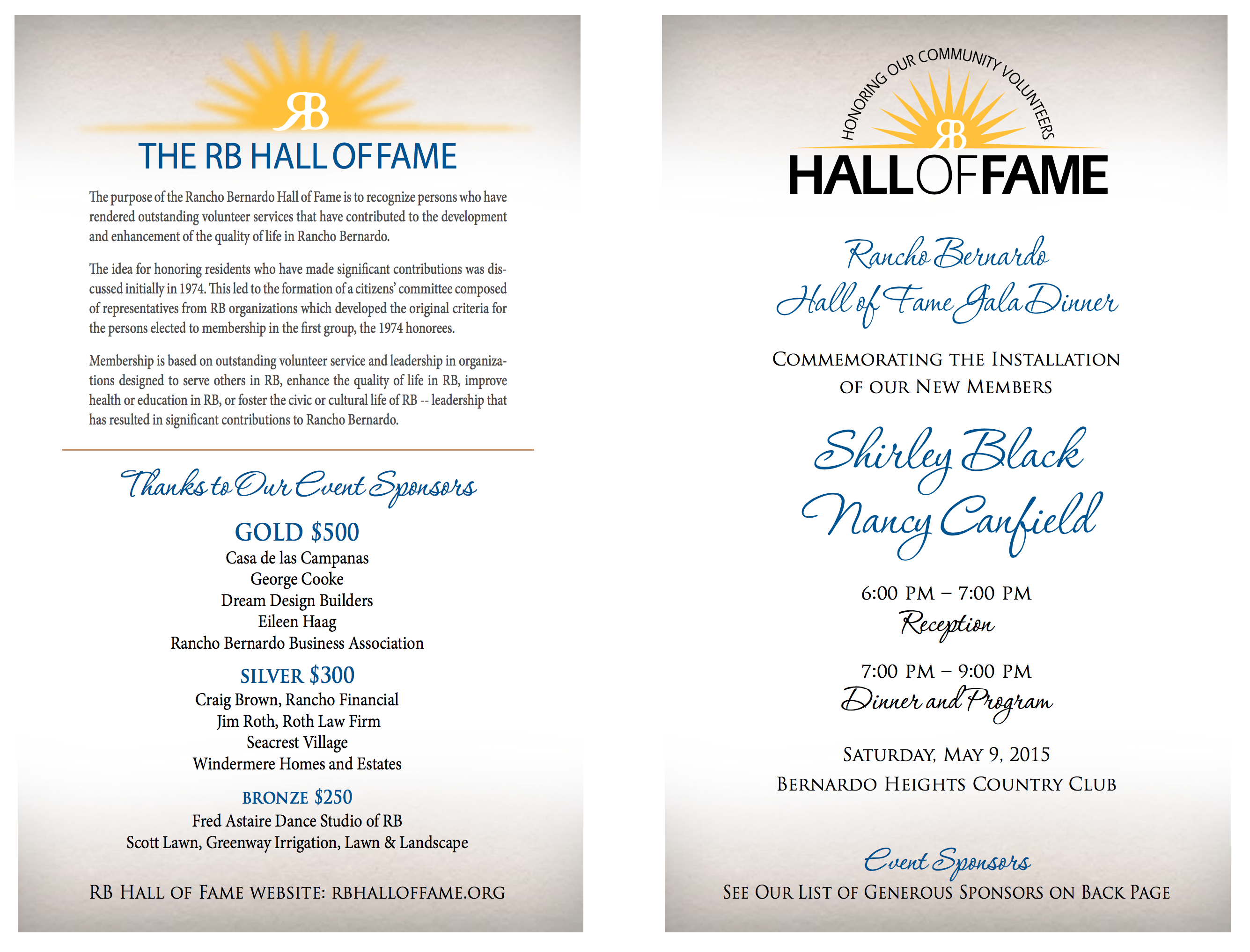 Rancho Bernardo Hall Of Fame